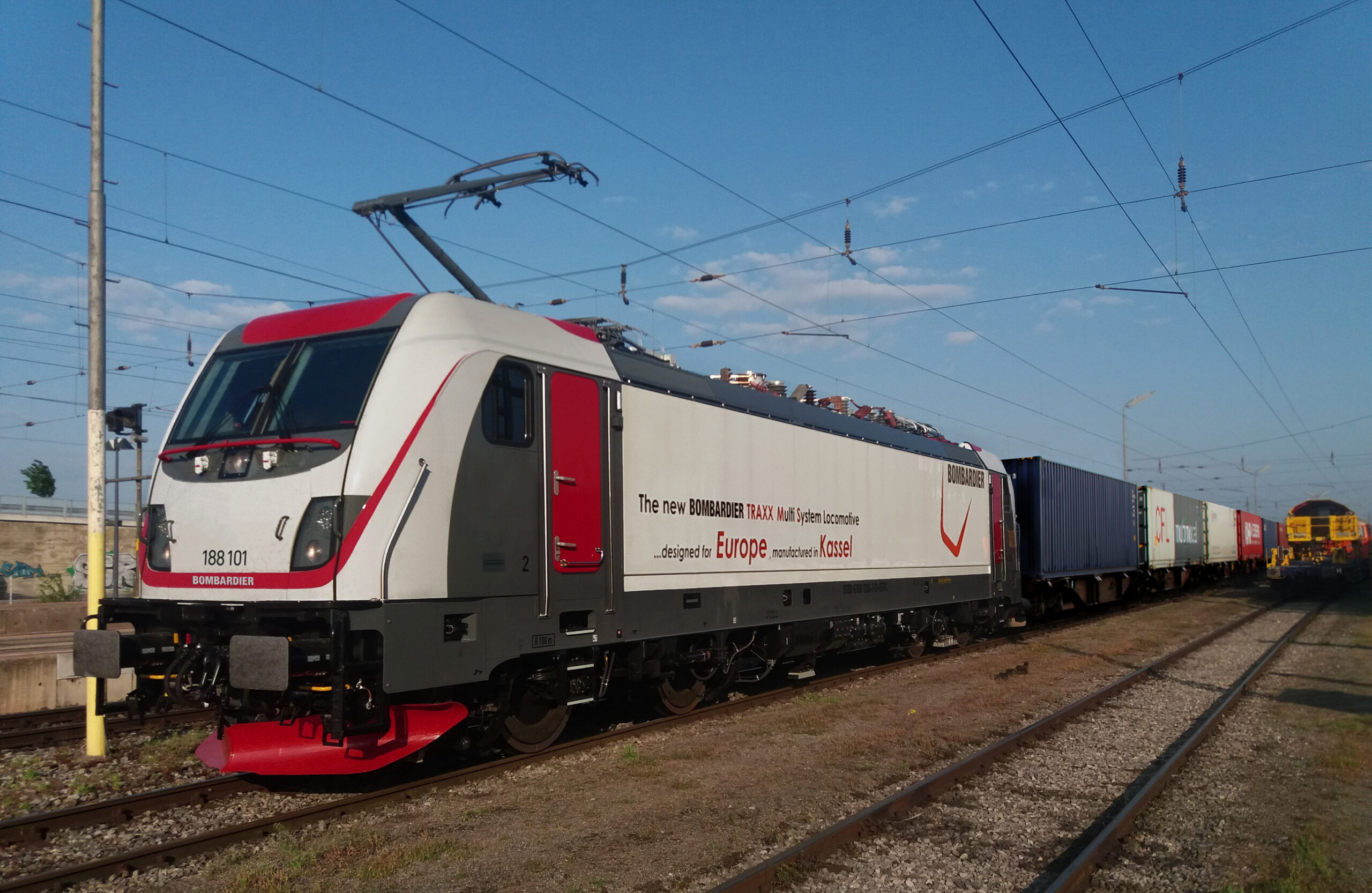 A Bombardier TRAXX multi-system locomotive