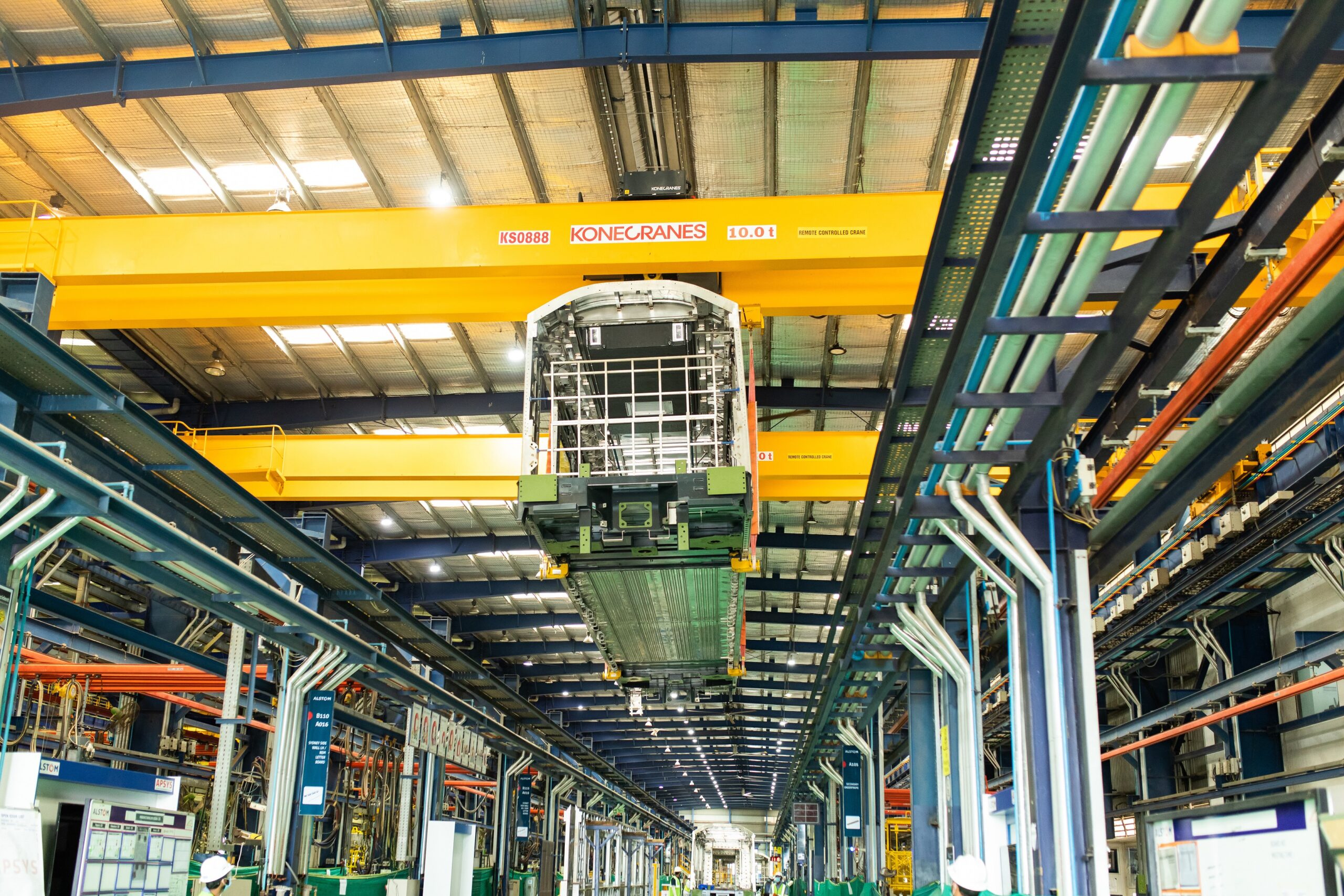 Alstom Metropolis car body being built at SriCity factory in India