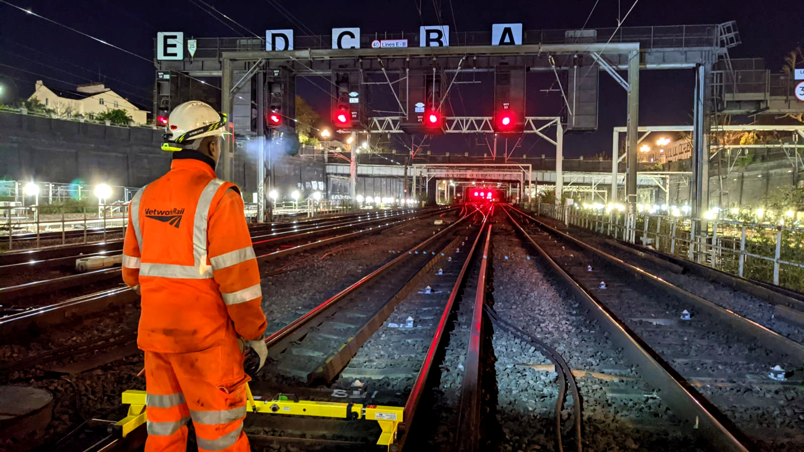 Railway track works at London Euston