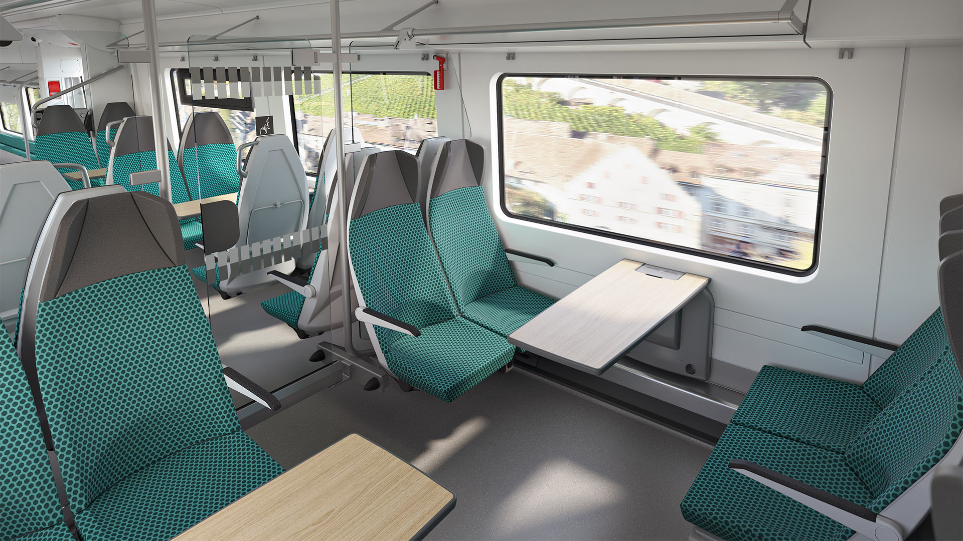 Siemens Mobility Mireo Smart interior seating area