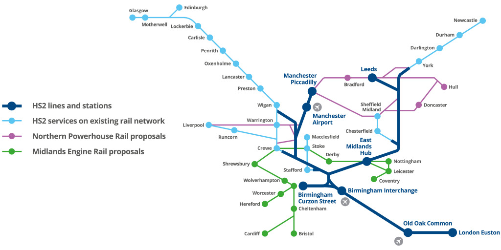 Hs2 Phase 2a Map High Speed Rail Group: "Hs2 Eastern Leg Essential To National Levelling Up  Agenda" | Railway-News