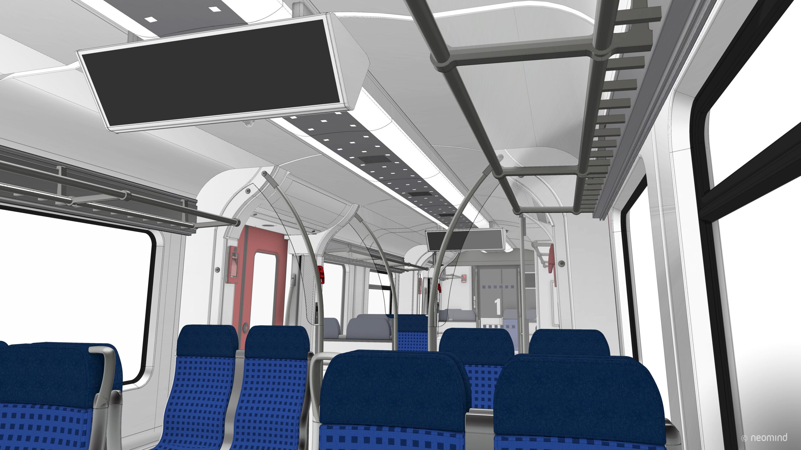 Rendering of the new S-Bahn Stuttgart interior