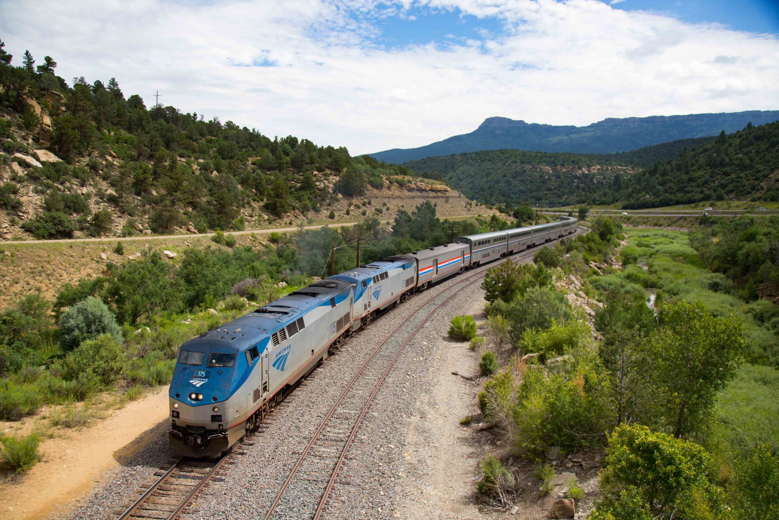 Amtrak Southwest Chief near Fishers Peak, Colorado