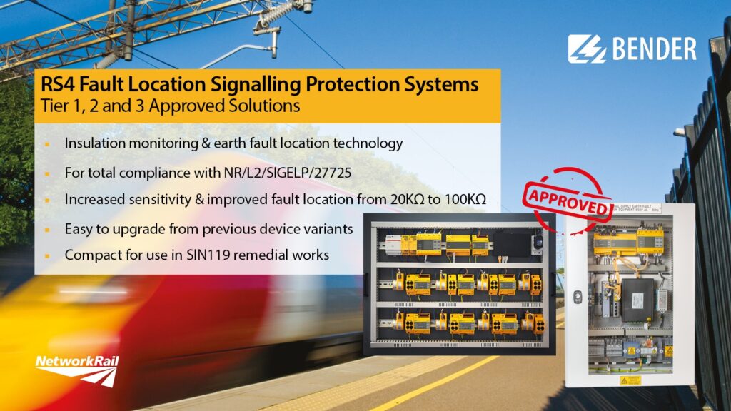 Bender UK RS4 Rail Signalling Power Protection System