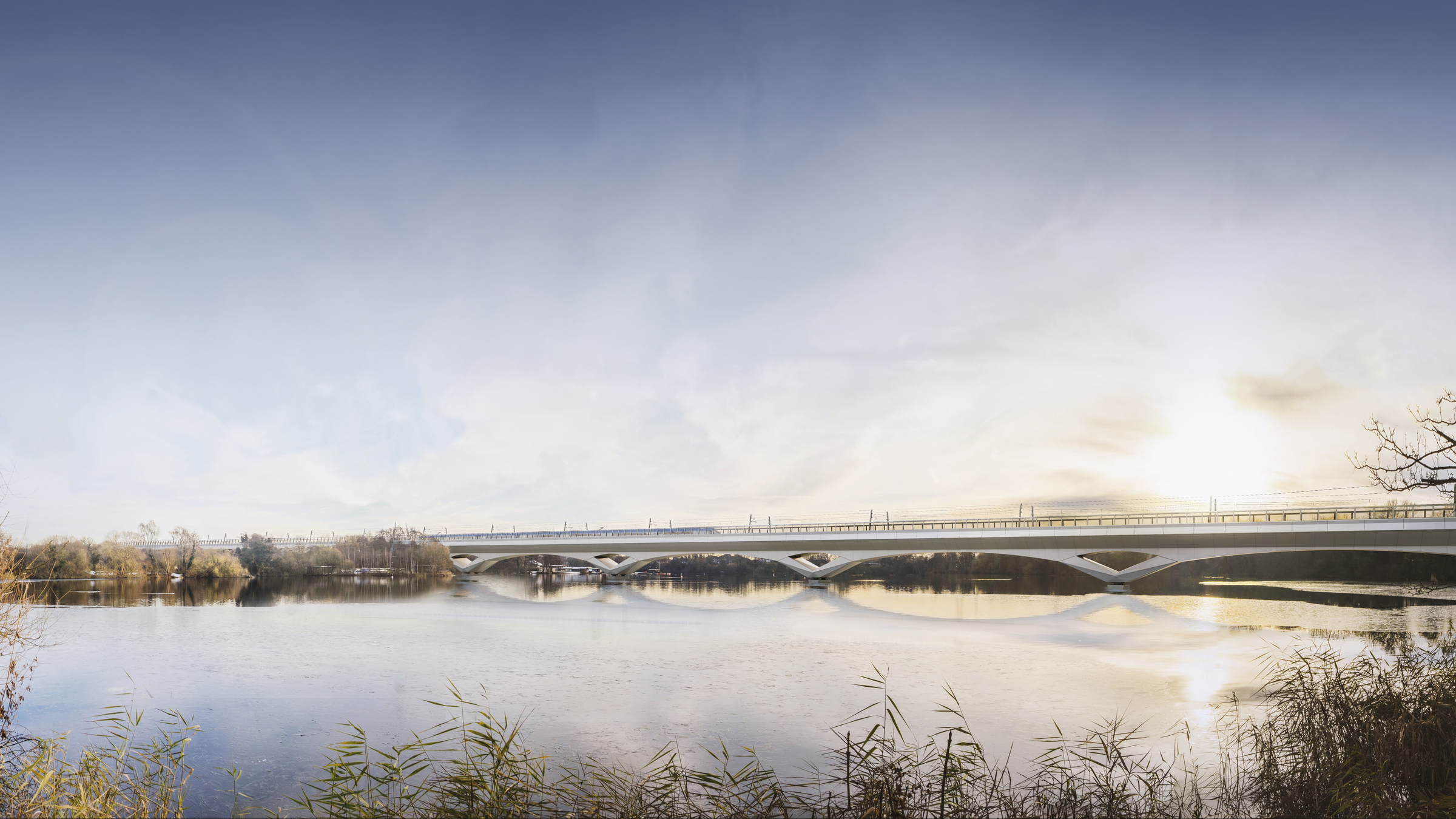 Colne Valley Viaduct concepts created for HS2 by Grimshaw Architects