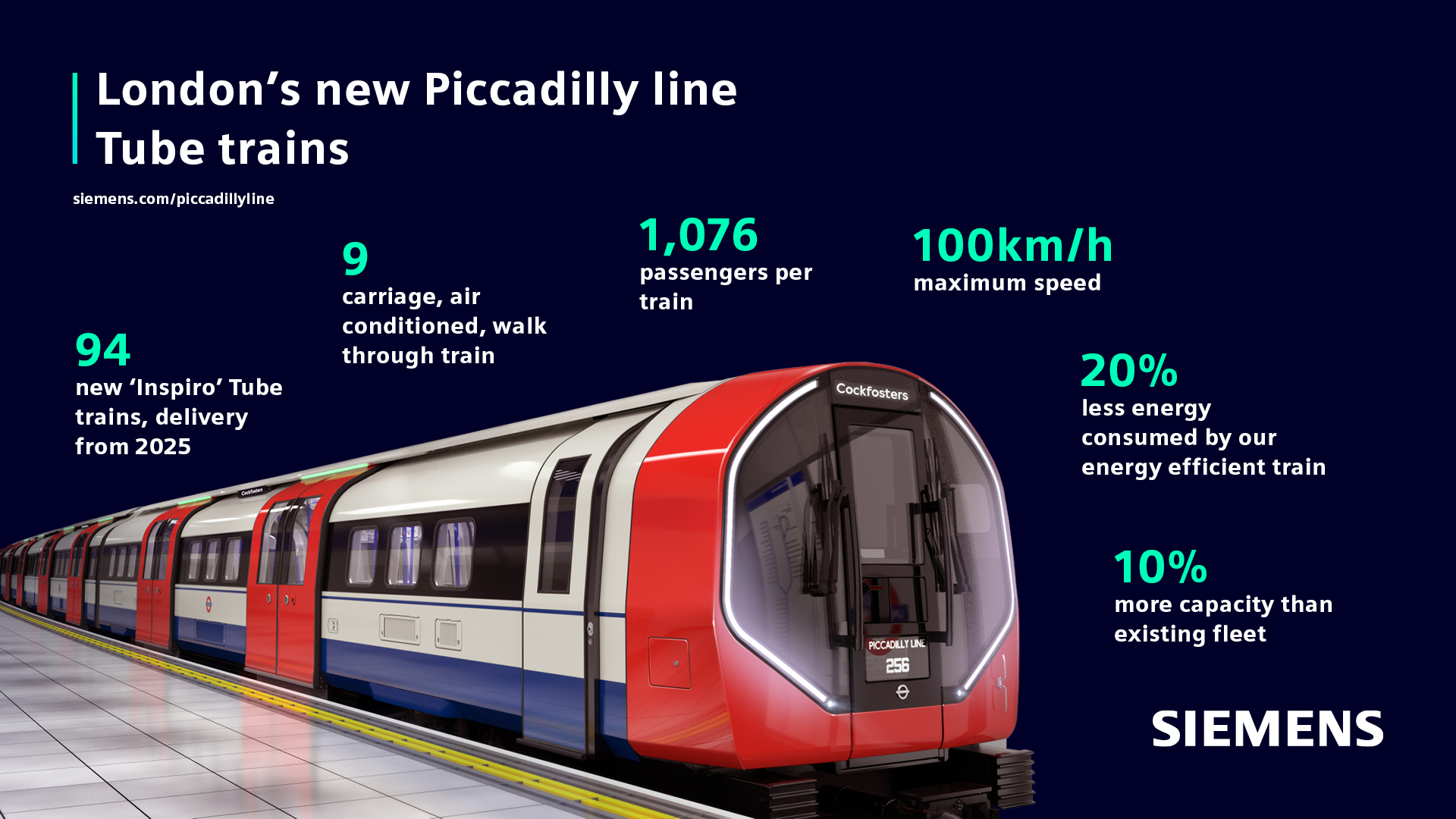 Detailed Design of Piccadilly Tube Trains Revealed  Railway-News