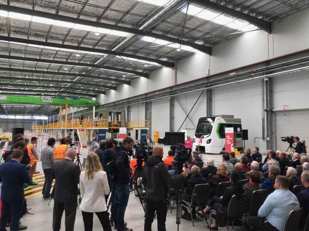 Opening of METRONET’s train manufacturing facility in Western Australia. 