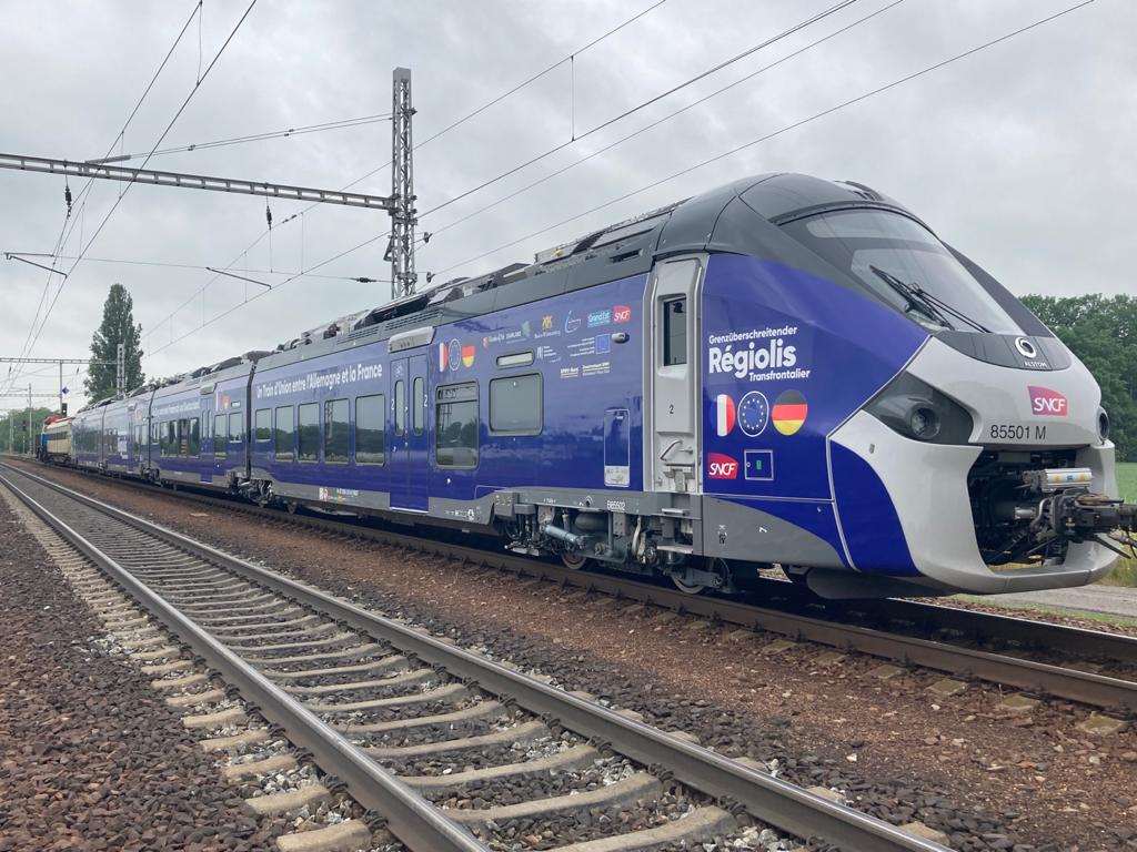 Alstom's Regiolis Crossborder hybrid unit train.