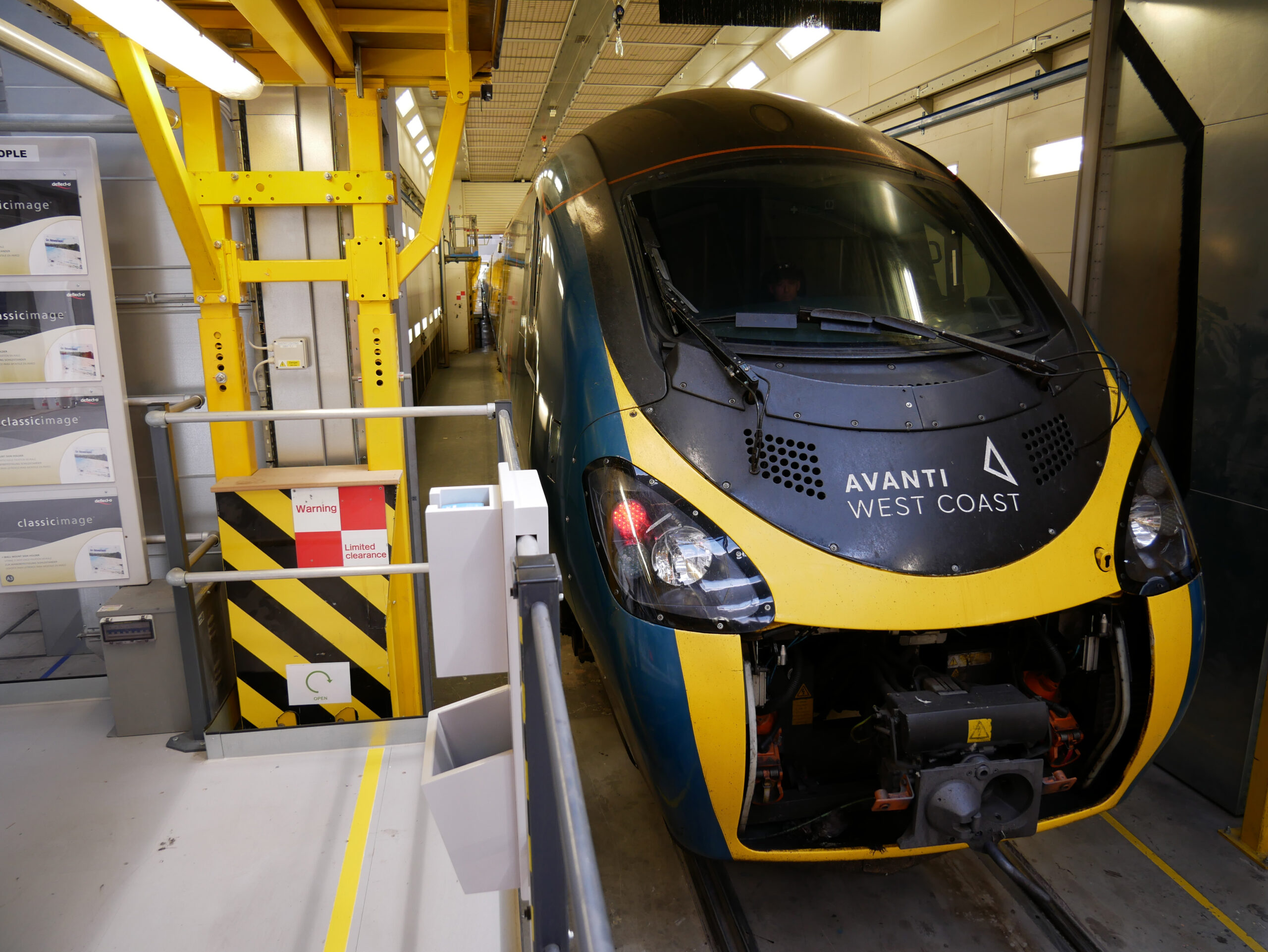 The first Alstom Pendolino arrives at the Widnes depot