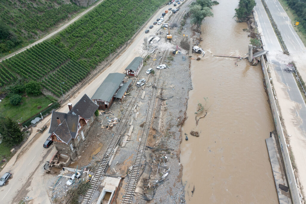 Consequences of serious weather in Germany: Heimersheim near Bad Neuenahr-Ahrweiler