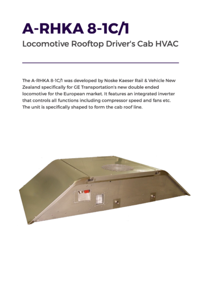 Locomotive Rooftop Driver’s Cab HVAC