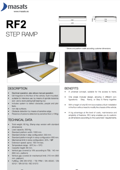 Sliding Step Ramp for Rolling Stock