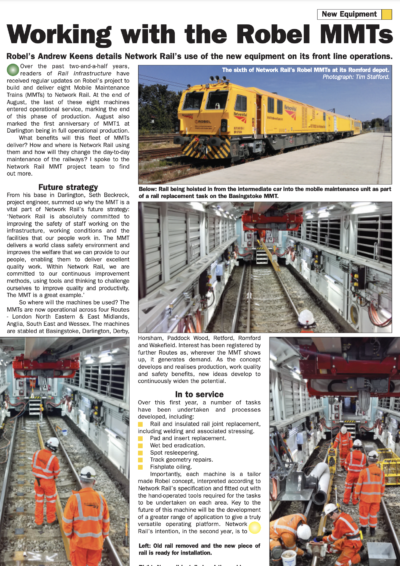 Mobile Maintenance Trains (MMTs)