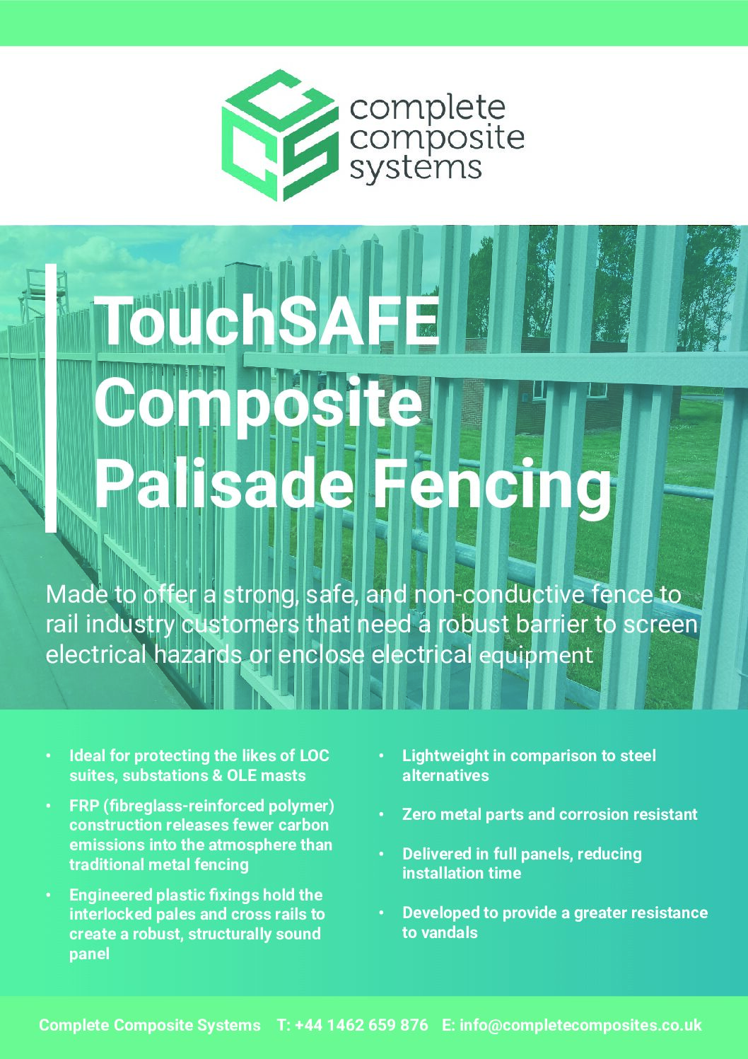 TouchSAFE Composite Palisade Fencing