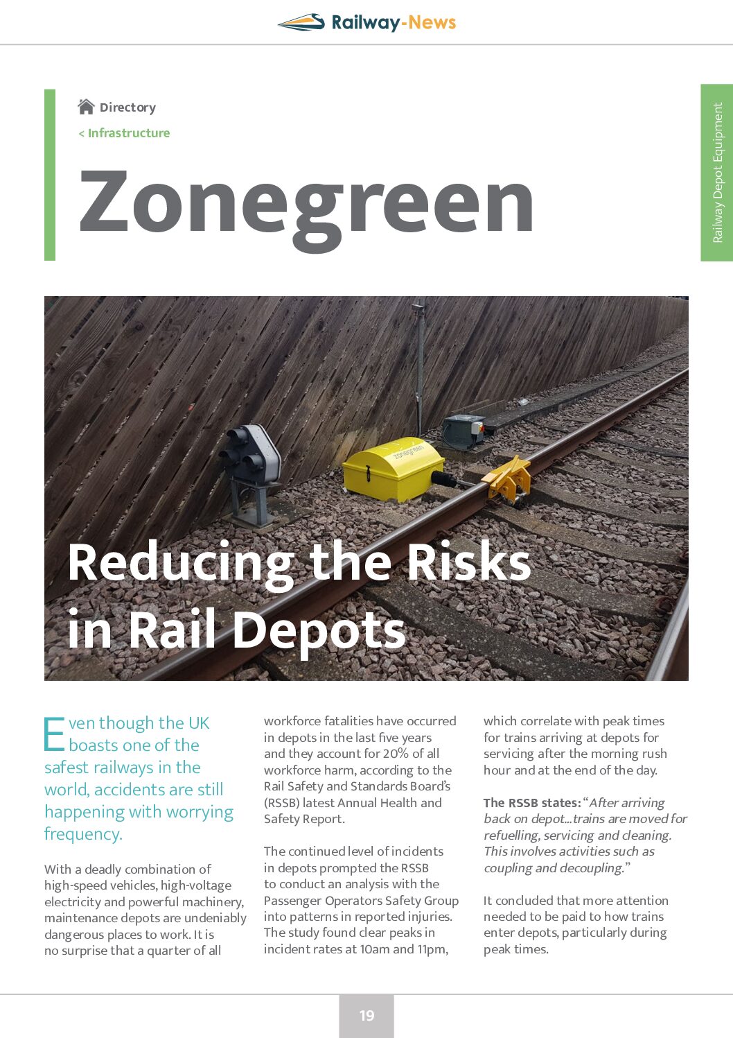 Reducing the Risks in Rail Depots