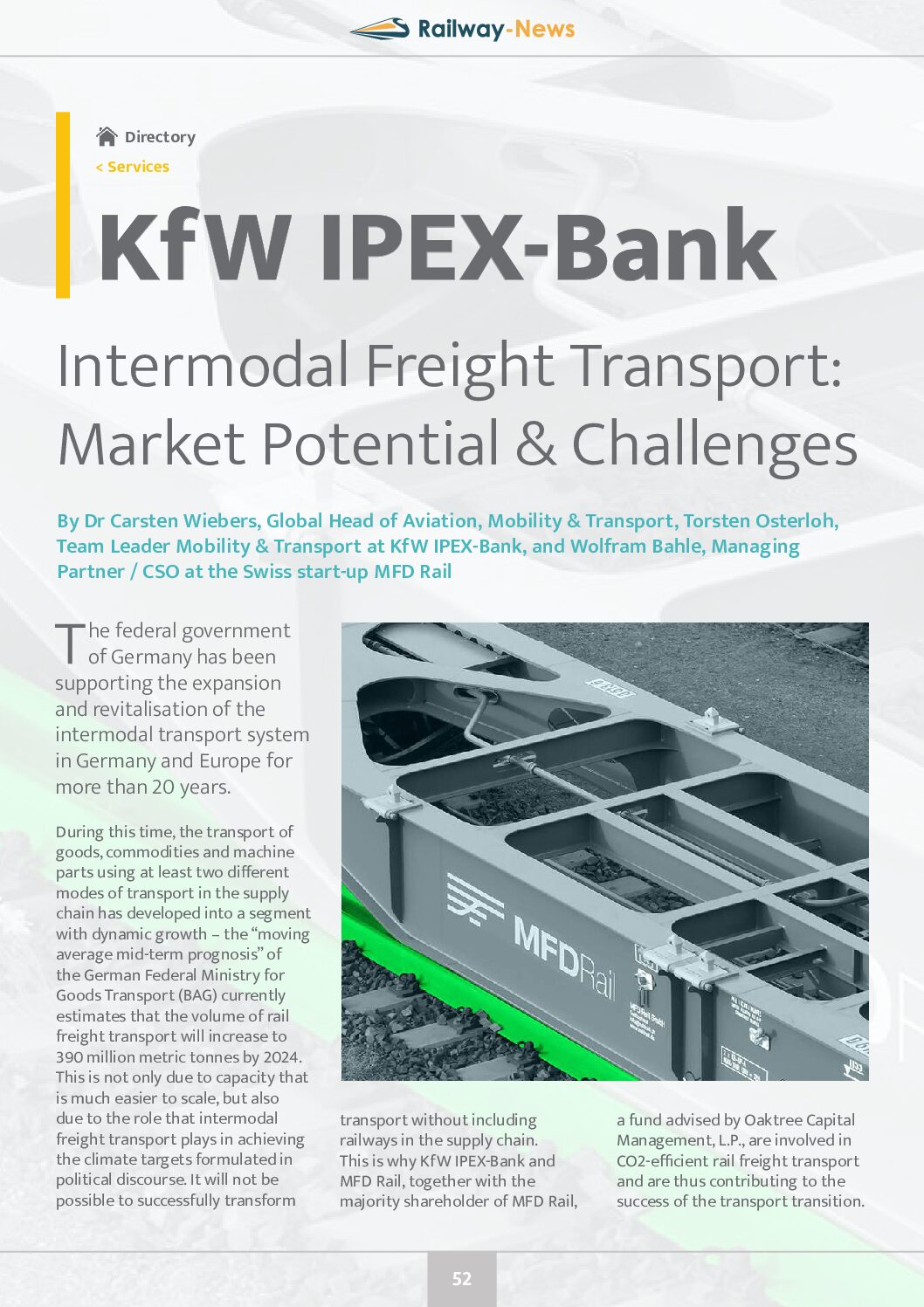 KfW IPEX-Bank – Indermodal Freight Transport