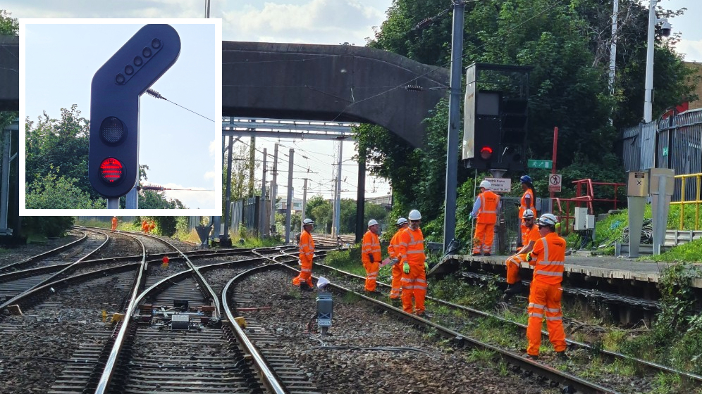 New signals being installed as part of Trafford Park upgrade