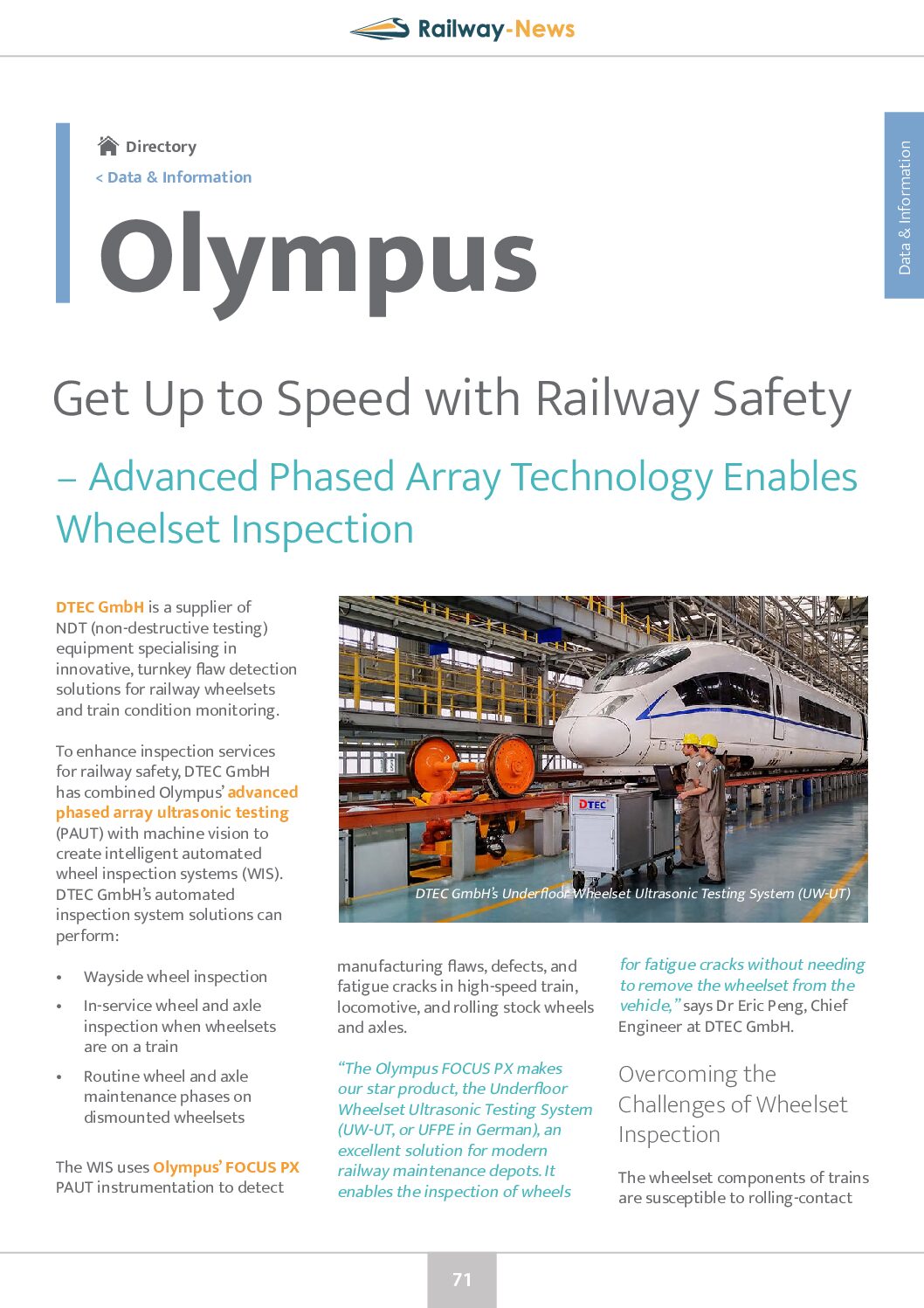 Olympus – Get Up to Speed with Railway Safety