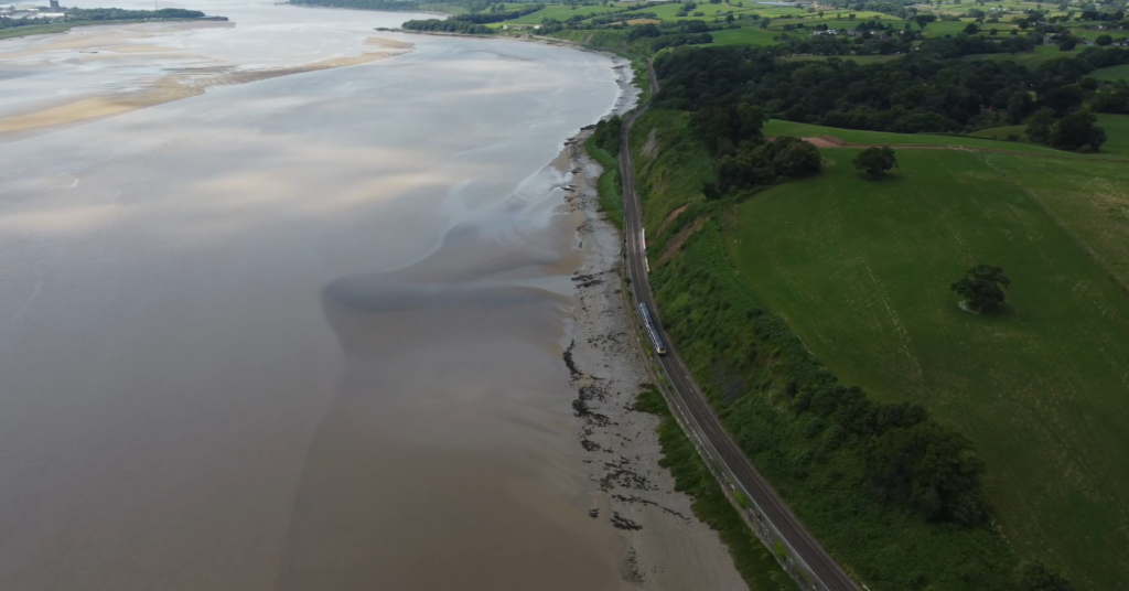 Severn estuary drone shot