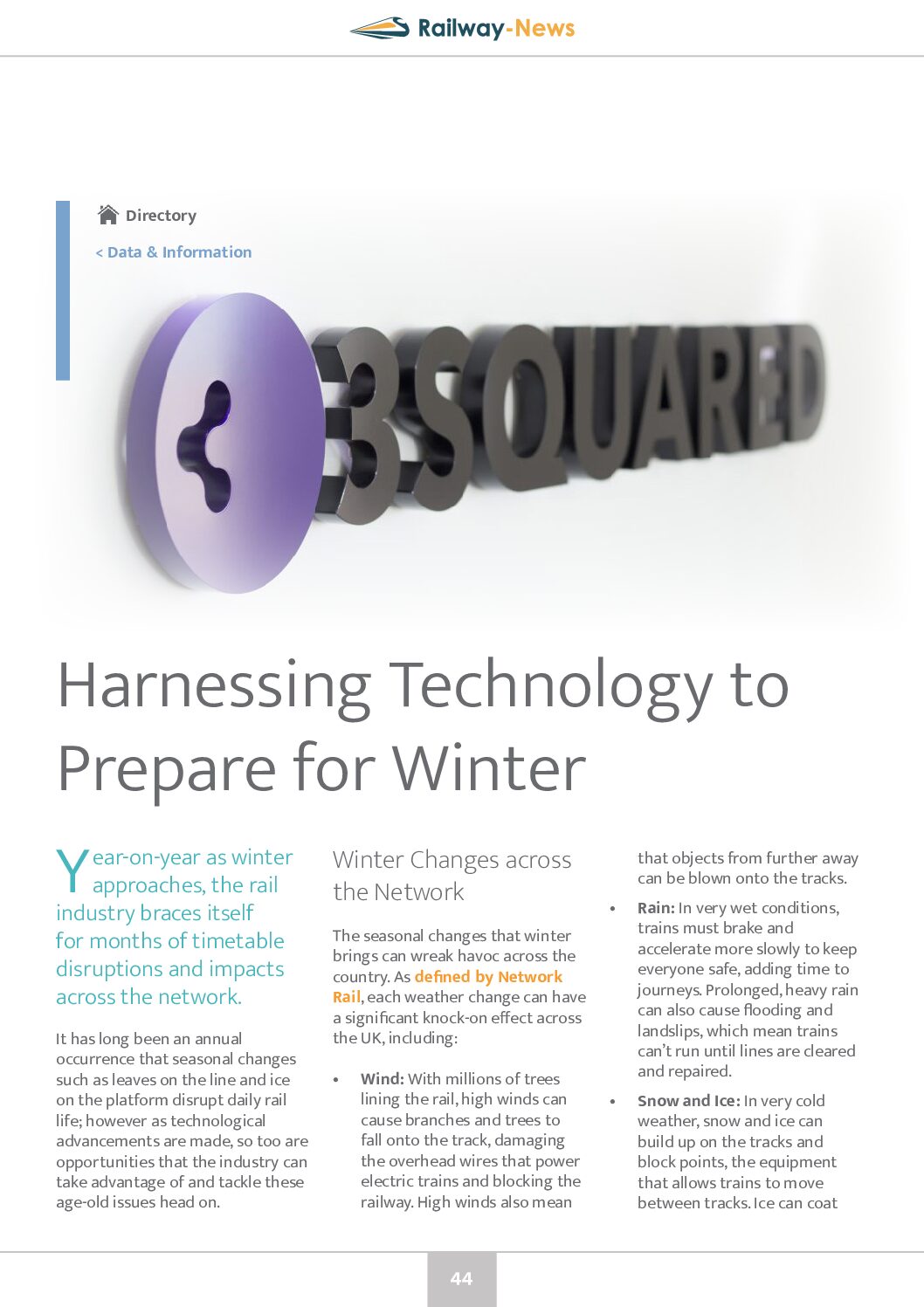 3Squared – Harnessing Technology to Prepare for Winter