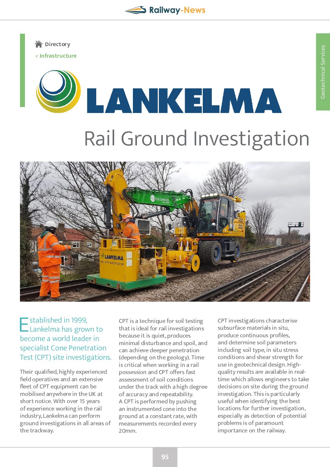 Lankelma – Rail Ground Investigation