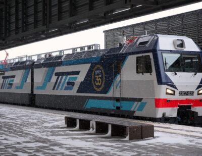 Kazakhstan: Silkway Transit Celebrates Arrival of First Black Granite Electric Locomotives