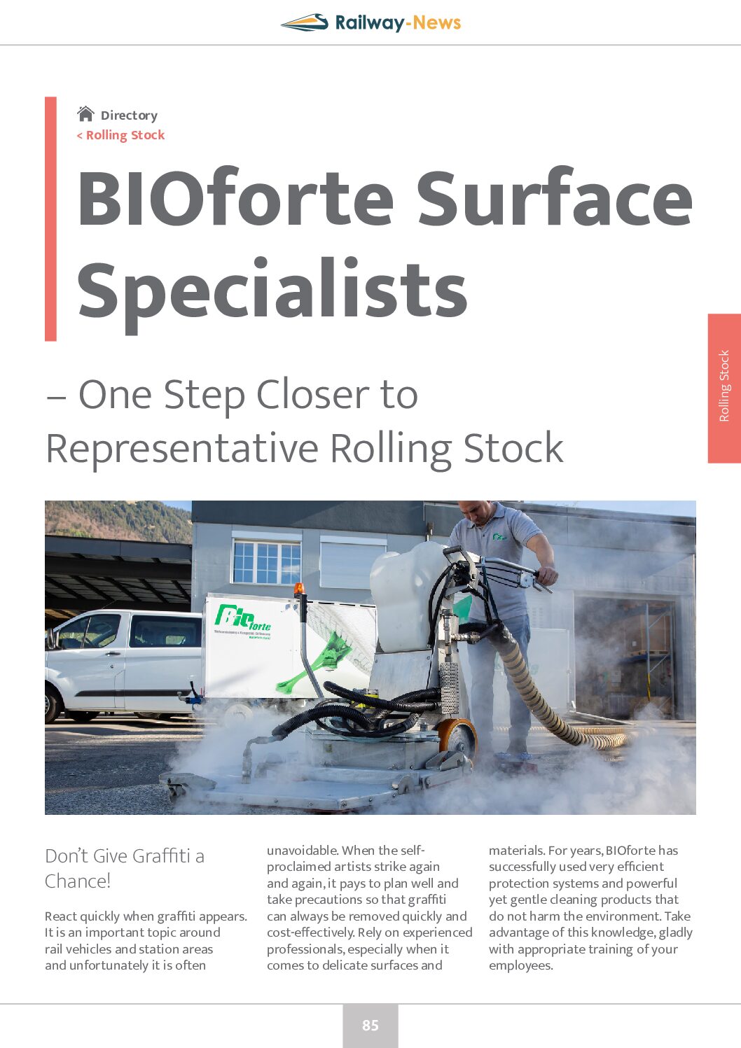 BIOforte – One Step Closer to Representative Rolling Stock