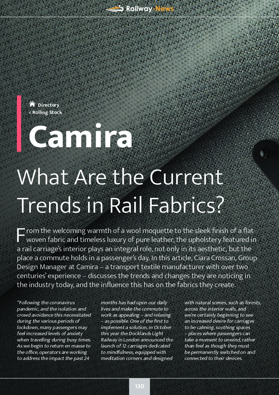 What Are the Current Trends in Rail Fabrics?
