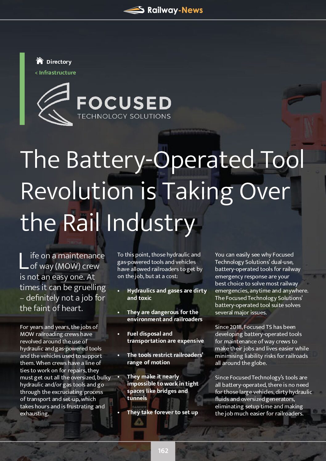 The Battery-Operated Tool Revolution is Taking Over the Rail Industry