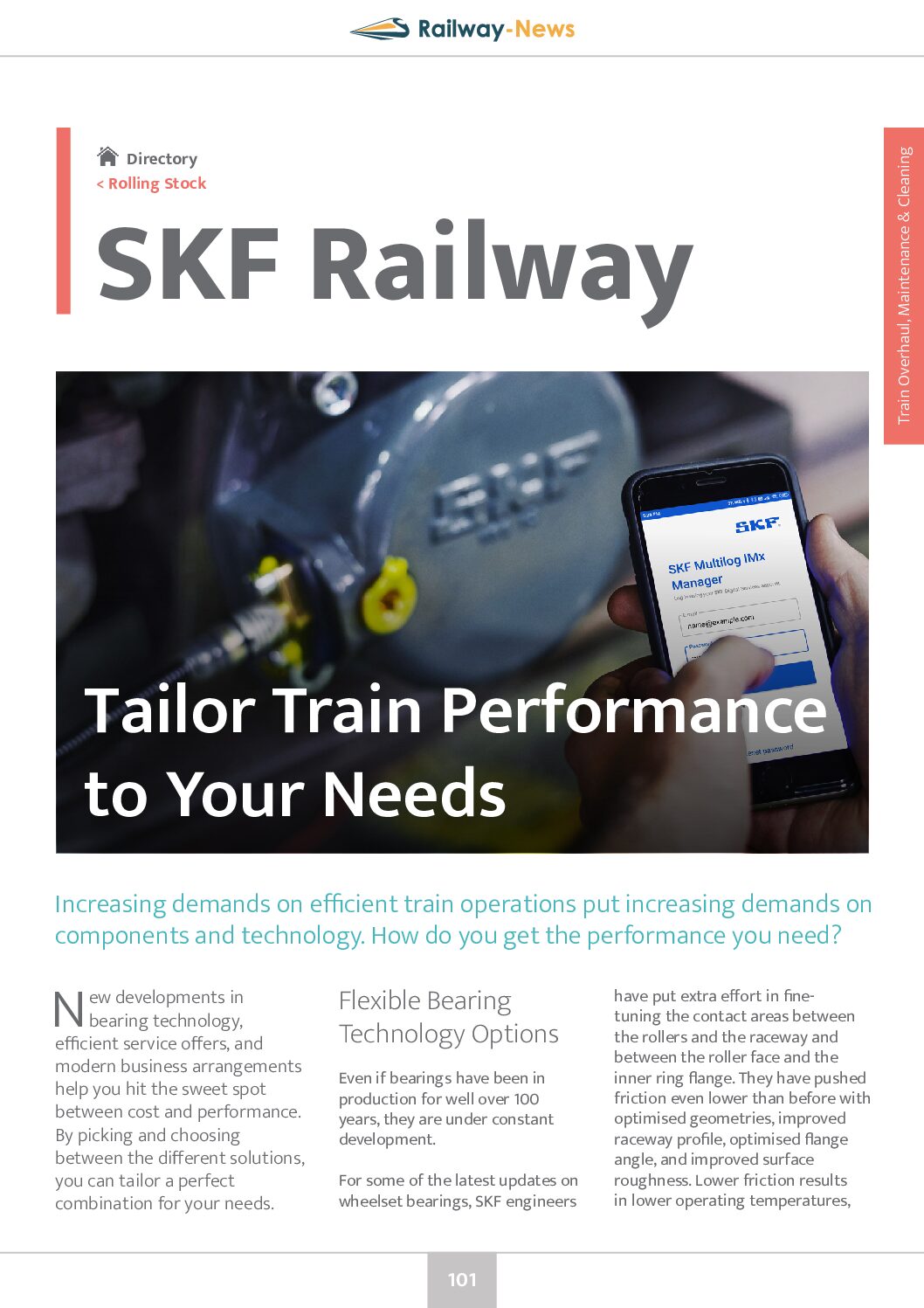 Tailor Train Performance to Your Needs