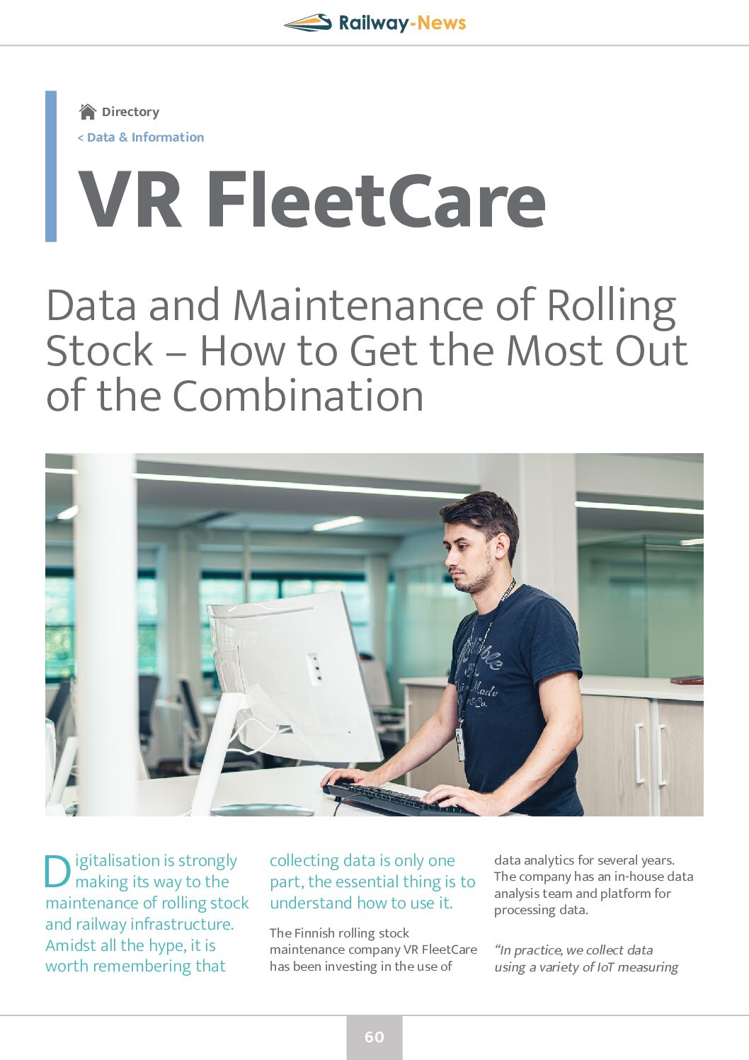 VR Fleetcare – Data and Maintenance of Rolling Stock