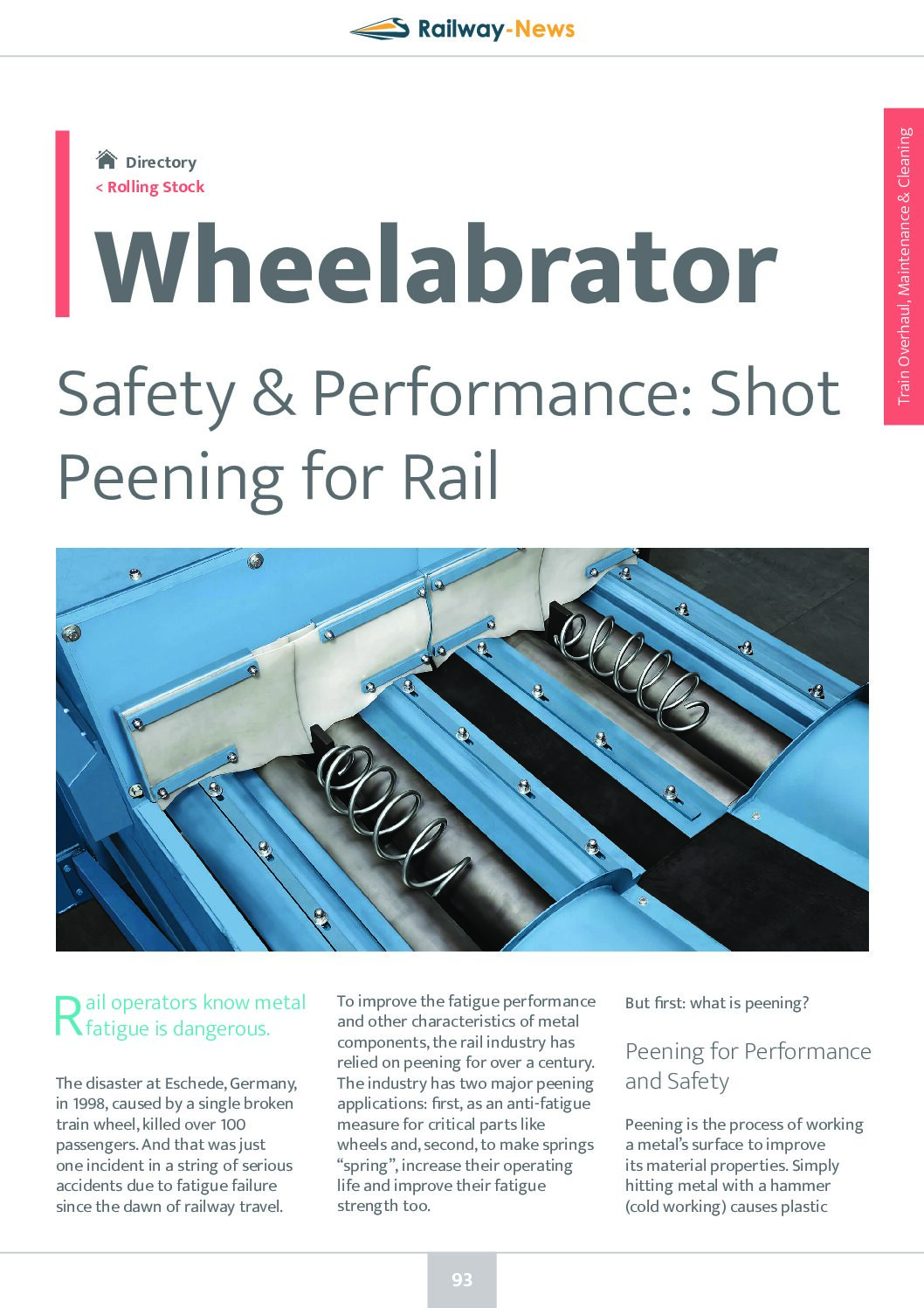 Wheelabrator – Safety & Performance: Shot Peening for Rail