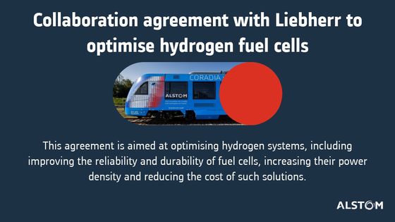 Alstom and Liebherr sign a collaboration agreement in order to optimise hydrogen fuel cells