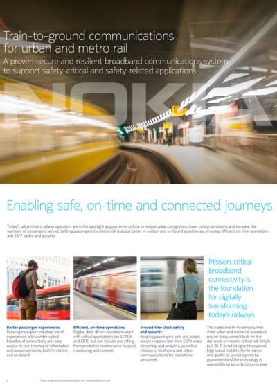 Train-To-Ground Communications for Urban and Metro Rail