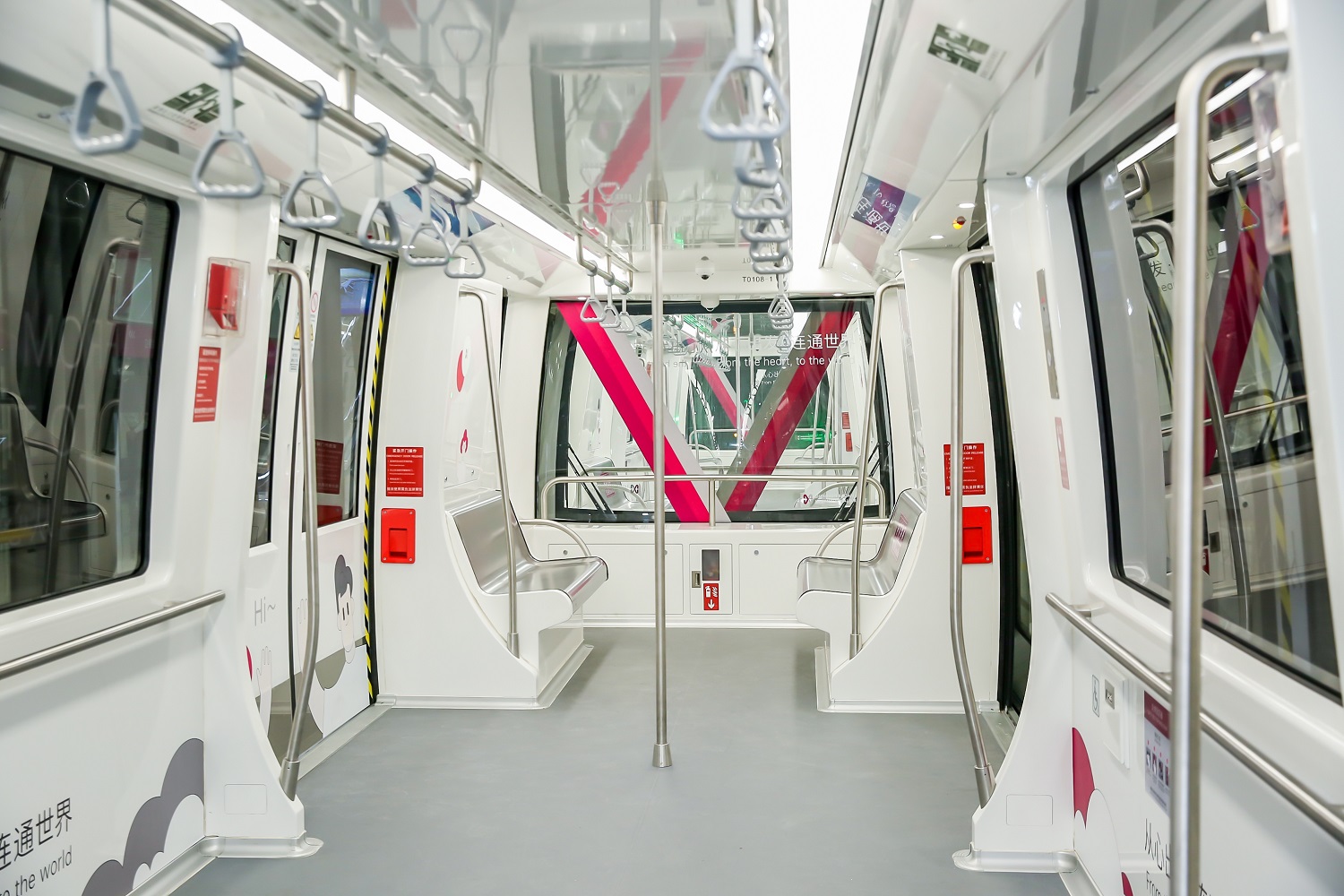 Interior of the Shenzen APM automated people mover