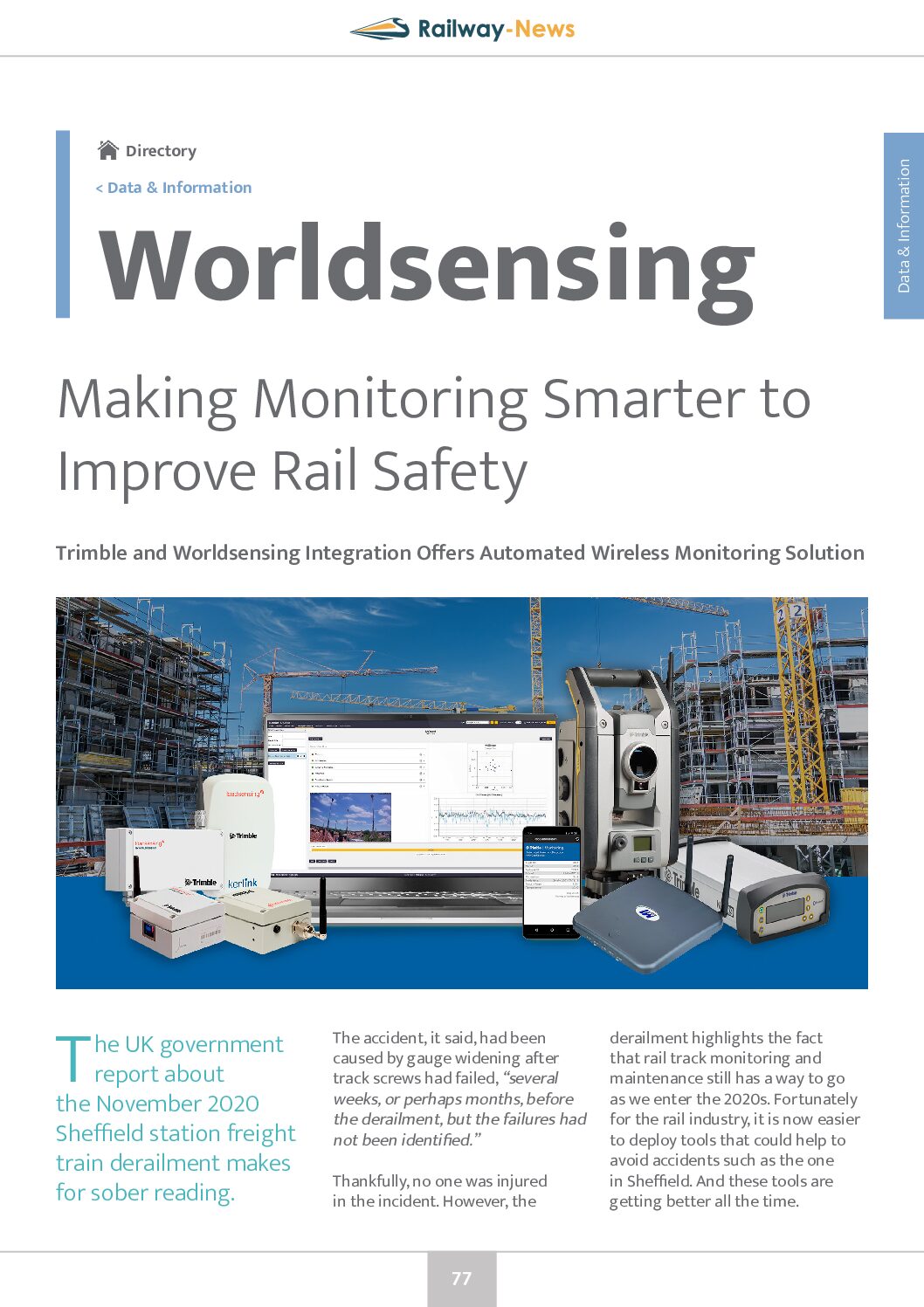 Worldsensing – Making Monitoring Smarter to Improve Rail Safety