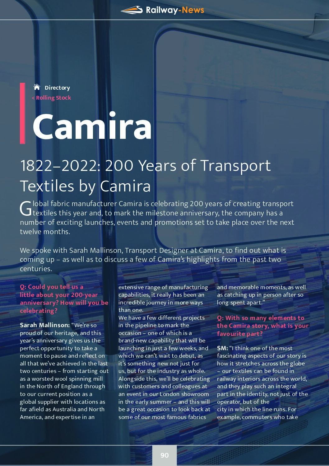 1822–2022: 200 Years of Transport Textiles by Camira