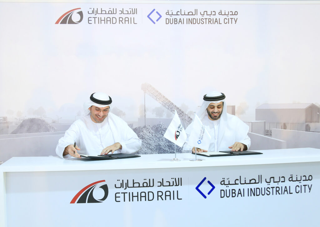 Signing at event to announce development of new rail freight terminal at Dubai Industrial City.