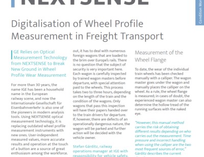 Digitalisation of Wheel Profile Measurement in Freight Transport