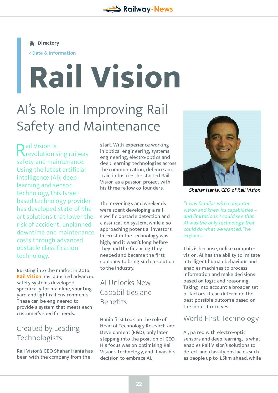 AI’s Role in Improving Rail Safety and Maintenance