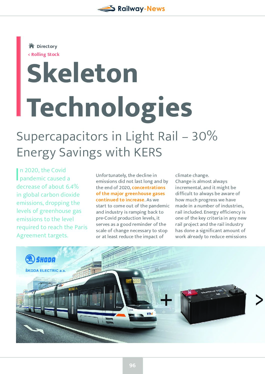 Supercapacitors in Light Rail – 30%  Energy Savings with KERS