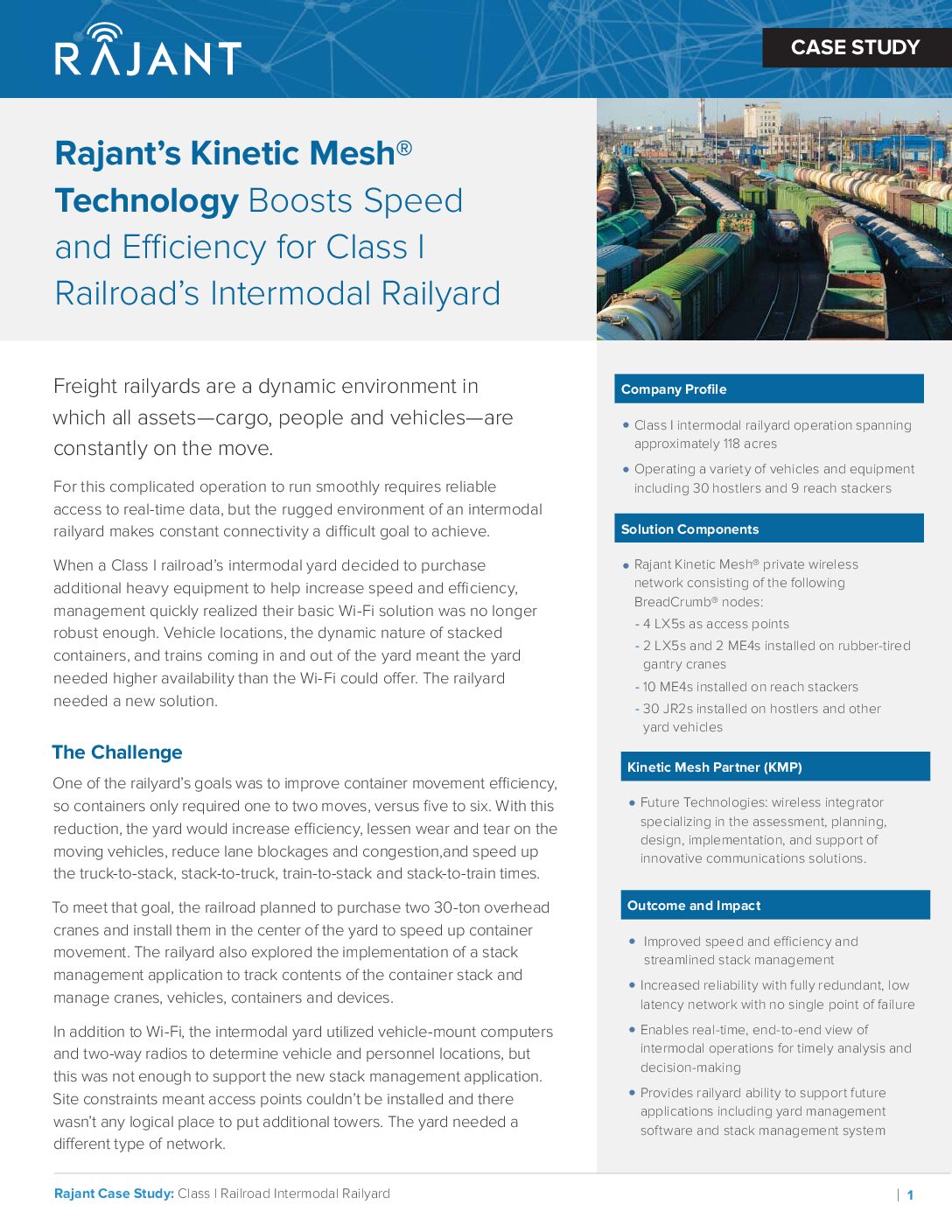Rajant Technology Boosts Speed and Efficiency for Intermodal Railyards