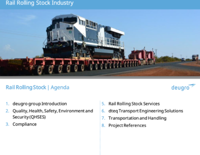 The deugro Service Portfolio | Rail Rolling Stock Industry