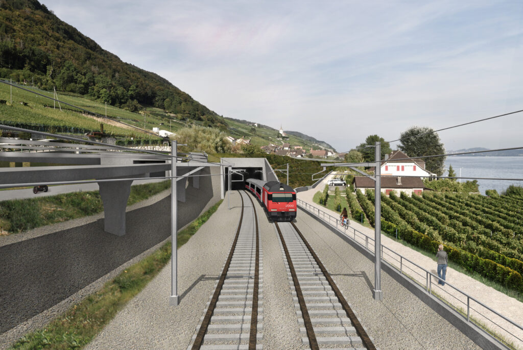 The future western Ligerz tunnel portal.