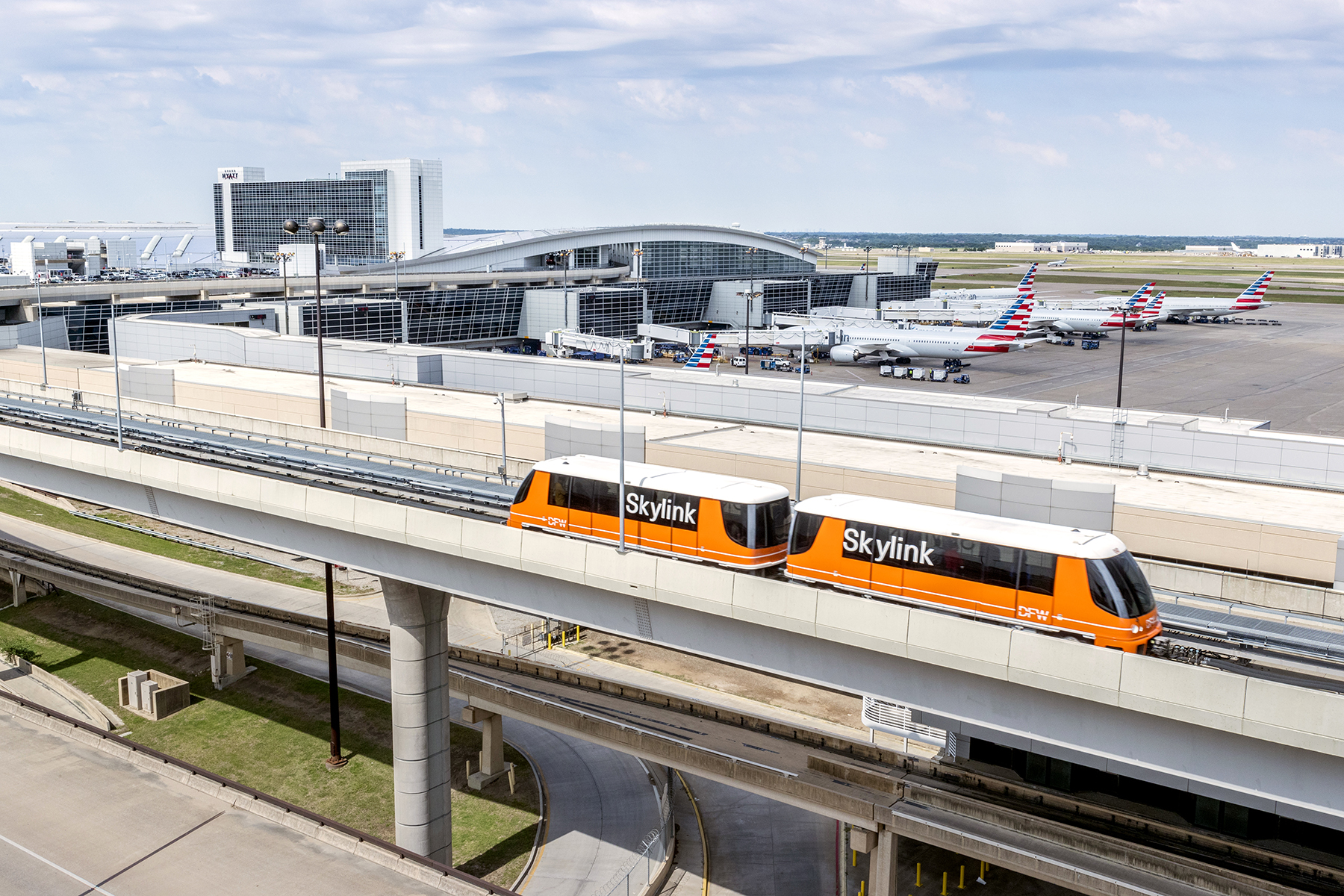 The Skylink APM system at Dallas Fort Worth International Airport