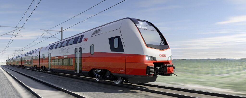 Stadler has received an order from Austrian Federal Railways (ÖBB) for 41 KISS double decker trains.