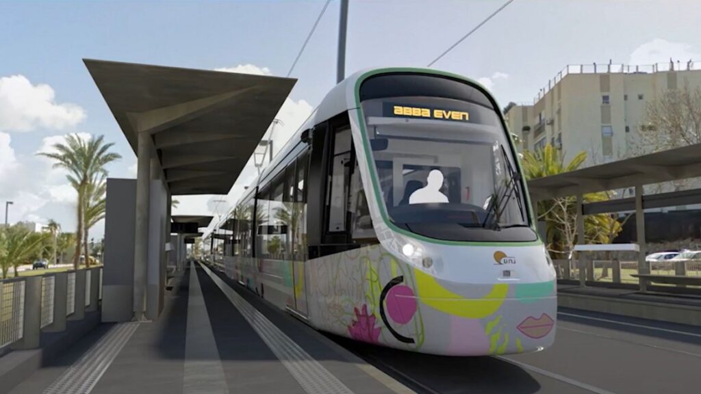 Alstom Trams Tel Aviv rendering