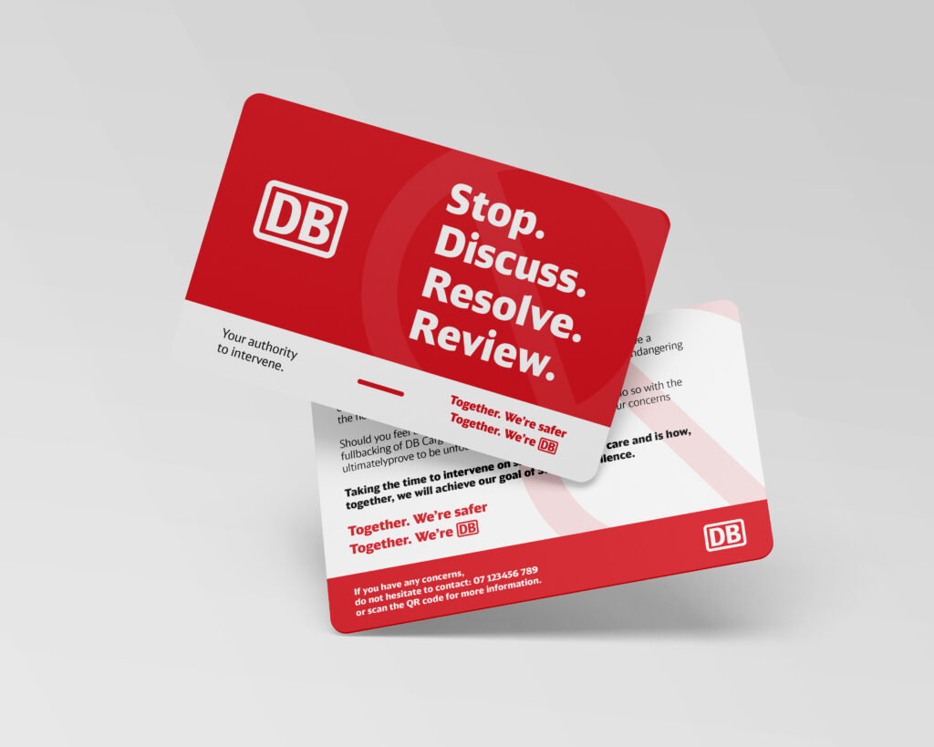 DB Cargo UK's safety intervention card