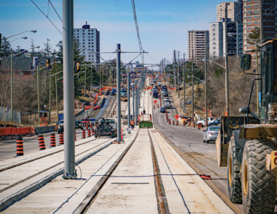 Track Installation Advances Construction of Finch West LRT