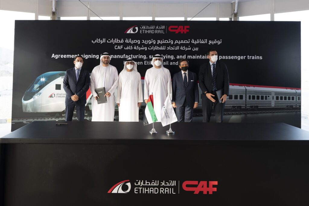 Etihad Rail and CAF sign agreement for supplying, and maintaining passenger trains